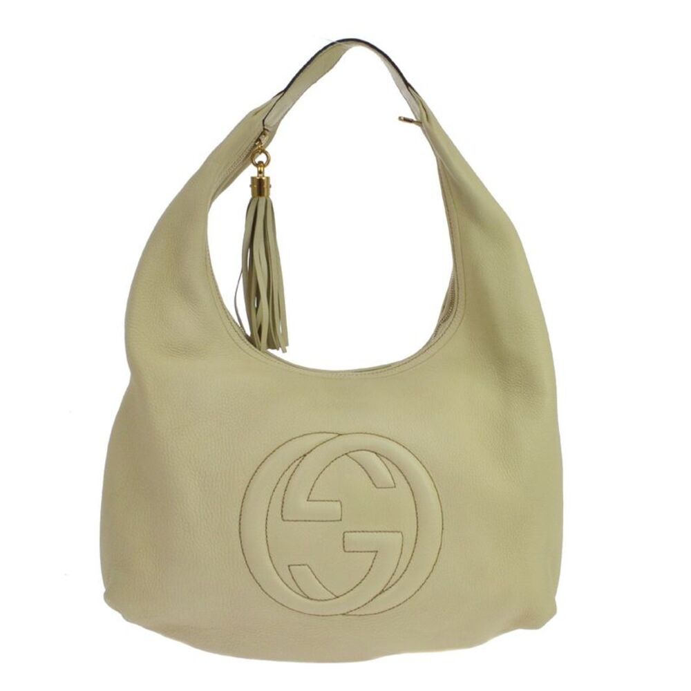 Gucci Soho Hobo Leather Beige Leather Shoulder Bag Bag